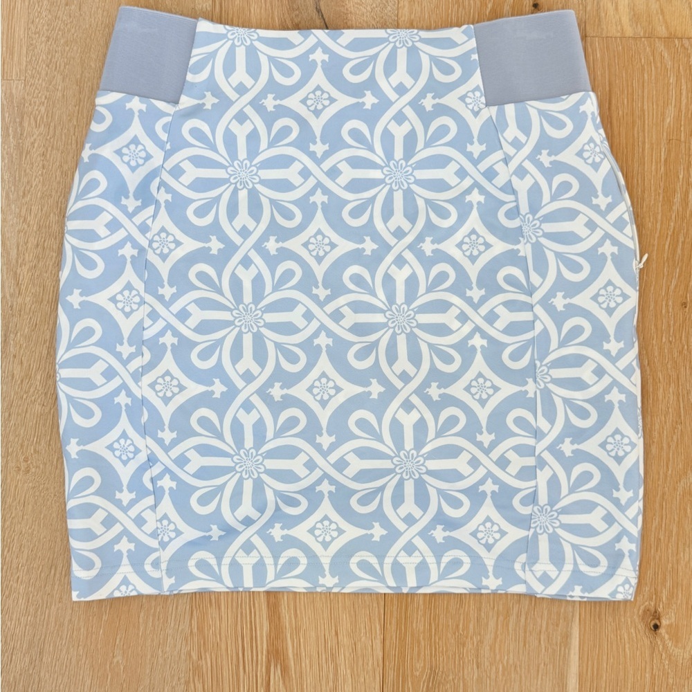 Gretchen Scott Women’s Elegant Blue Patterned Skirt